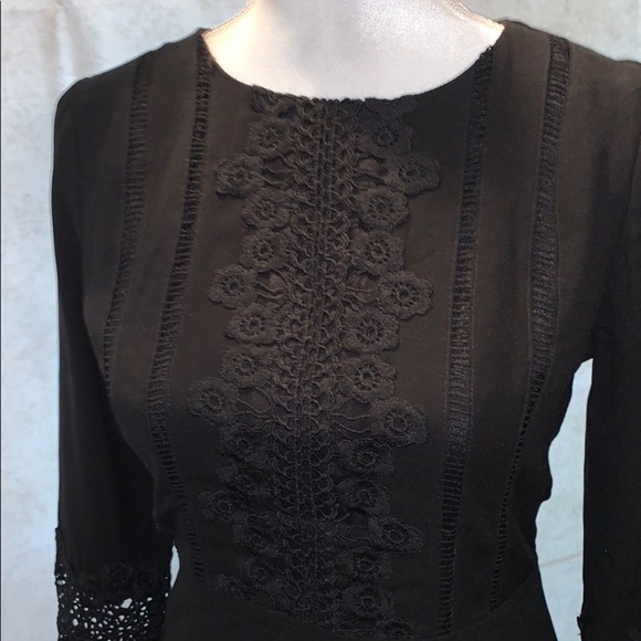 LuLu Black Lacey Sleeved Fun Casual Dress - Picture 4 of 9
